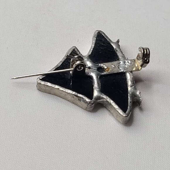 Vintage Stained Glass Christmas Tree Lapel Pin - Picture 5 of 6